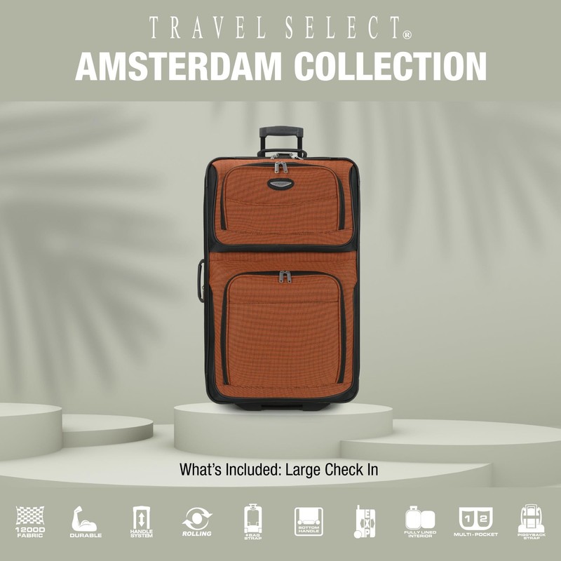 Travel Select Amsterdam Softside Expandable Luggage with 29-Inch Large, Gray gallery