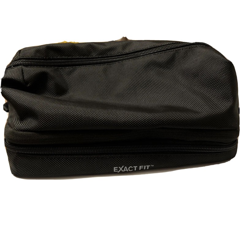 Expandable Dual Storage Travel Kit, Exact Fit, Black, New