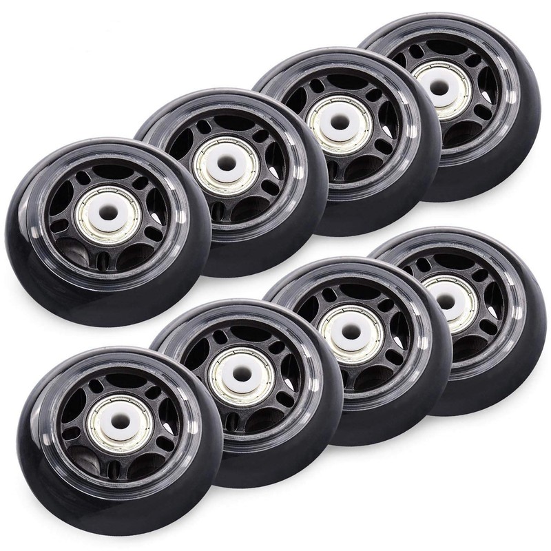 8 Pack 70mm 82A Indoor Inline Skate Wheels, Indoor Skating Wheels with ABEC-7…
