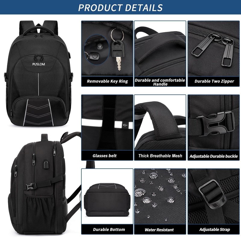 Extra Large Backpack for Men 55L,18.4Inch Travel Laptop Backpack with USB Cha... gallery