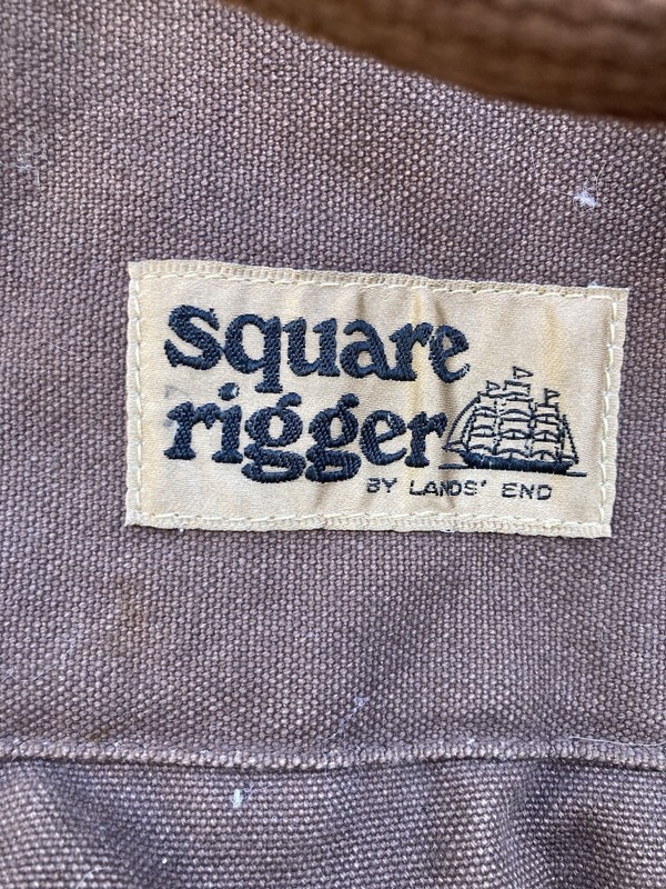 Vintage Lands End Square Rigger Garment Carrier Zip Up Bag Brown Heavy Canvas gallery