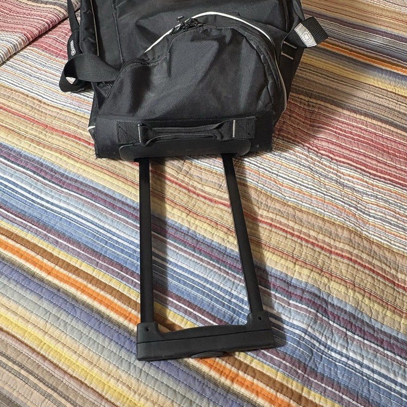 OGIO Tek Systems Branded Logo Rolling Duffel Bag Black Wheels Luggage Travel Gym gallery