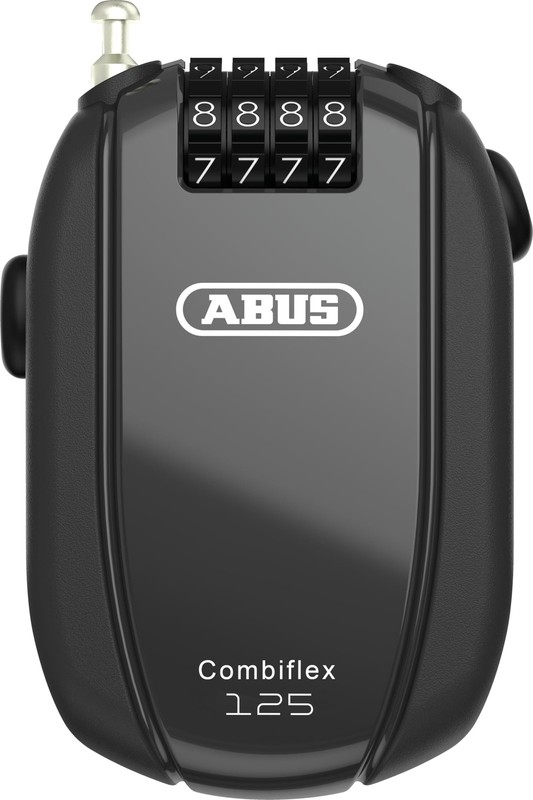 ABUS Combiflex 125cm Cable Lock Bike Ski Helmet Luggage Security Black