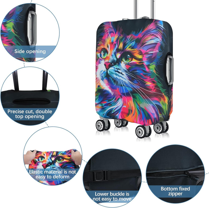 Suitcase Protector, Elastic Washable & Stretchable Luggage Cover, Approved Trave gallery