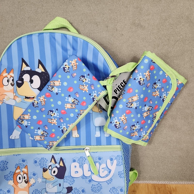 Bluey Kids 5 Piece Backpack Set Lunch Bag Water Bottle Accessory Innovations gallery