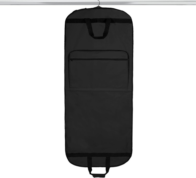 Spacious 60" Polyester Garment Bag with Front Pockets for Effortless Travel gallery