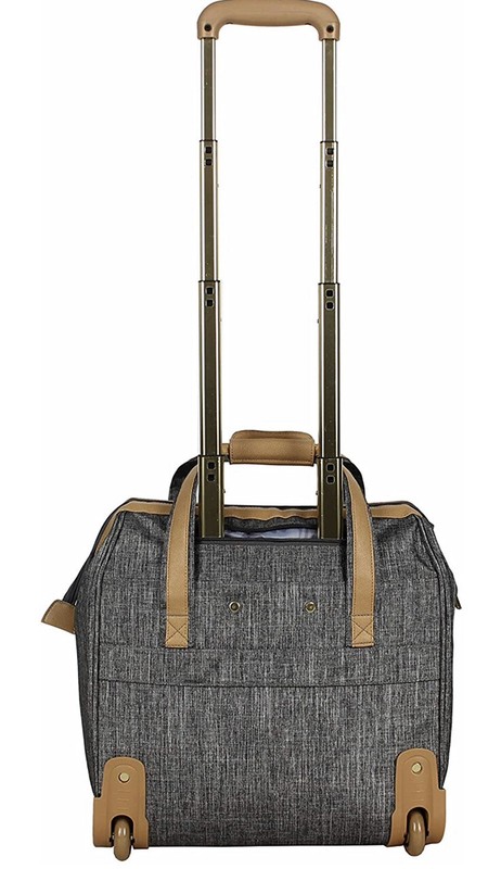 Nicole Miller Softside Expandable lightweight suitcase Set, 3PC, Paige Silver gallery