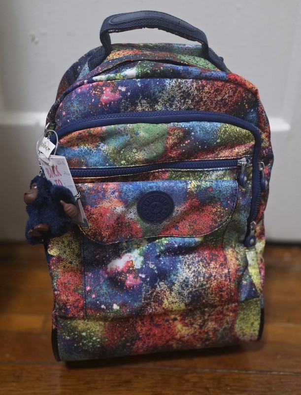 Kipling Multicolor Wheeled Backpack Large Capacity Durable Abstract Pattern gallery