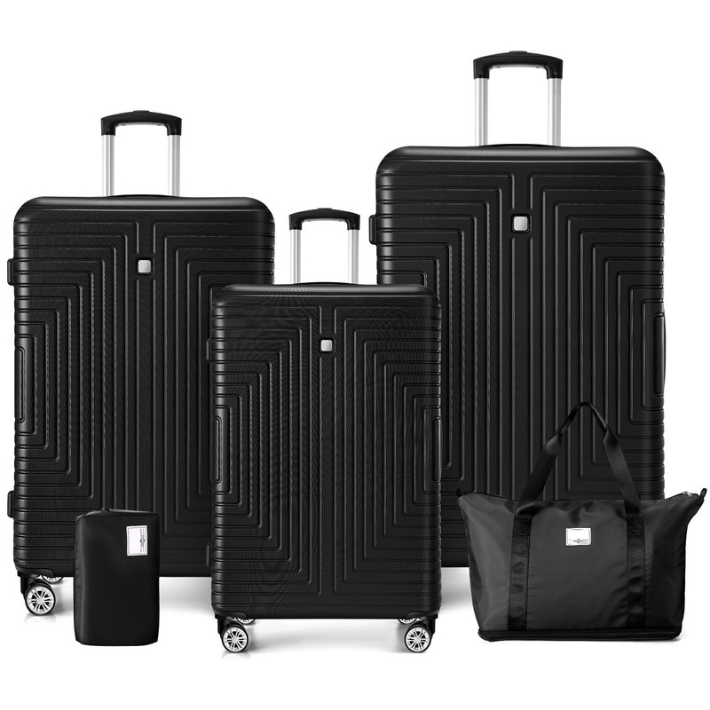 Luggage Sets 5 Piece, ABS+PC Hard Shell Suitcases with Wheels, TSA Aproved Lock