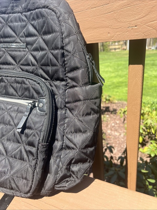 Kenneth Cole REACTION Diamond Backpack, Black, 15" Laptop Bag *defects On Handle gallery