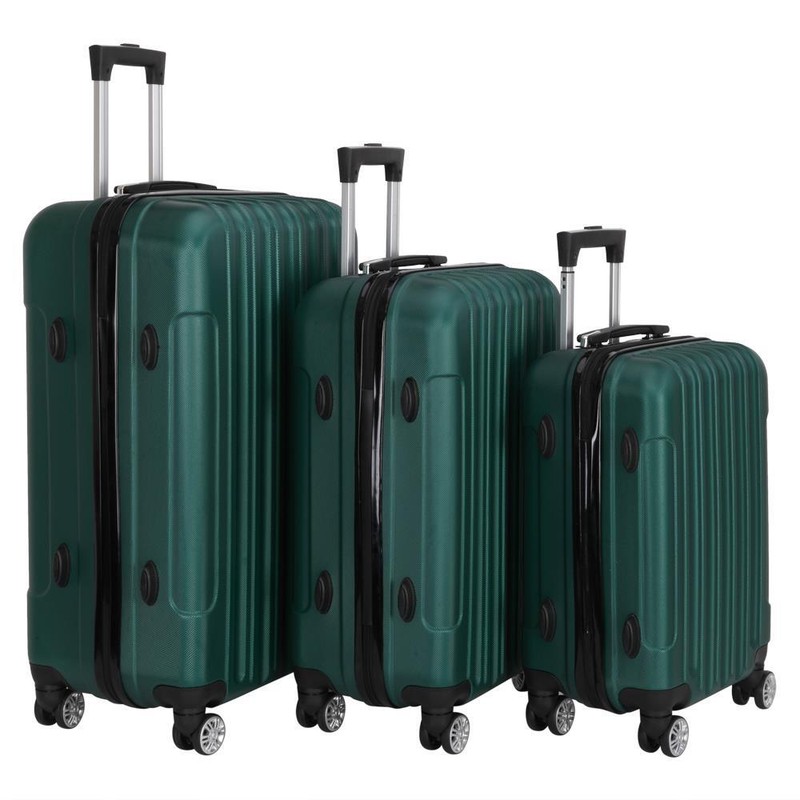 20″ 24″ 28″ Luggage Travel Set ABS Trolley Hard Shell Suitcase w/TSA Lock Green