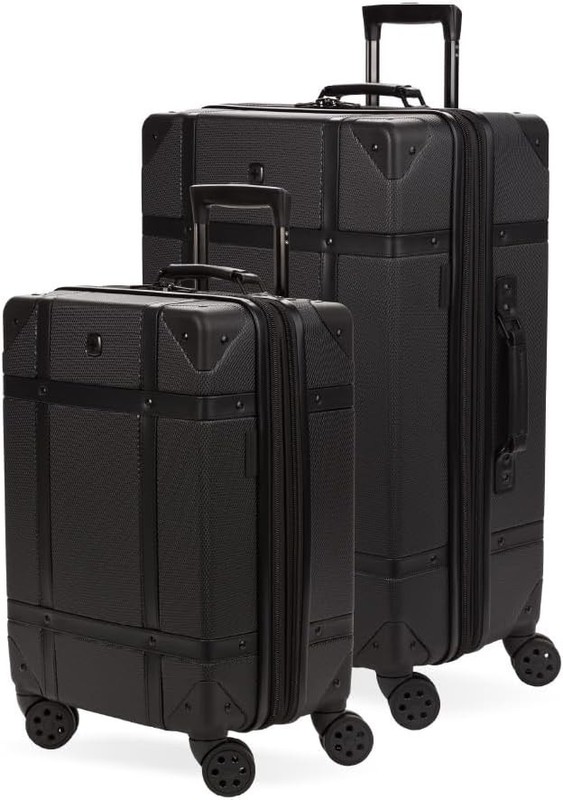 New SwissGear 7739 Hardside Luggage Trunk Blush, 2-Piece Set (19″/26″)