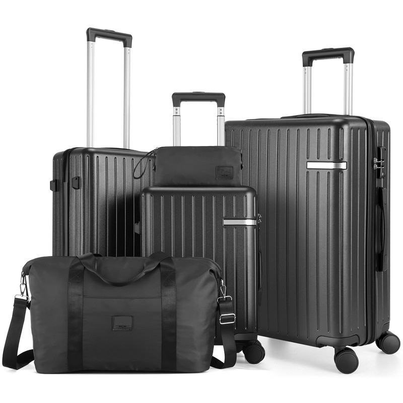 3/5 Piece Luggage Set ABS+PC Hardshell Carry on Suitcase w/Spinner Wheels + TSA gallery