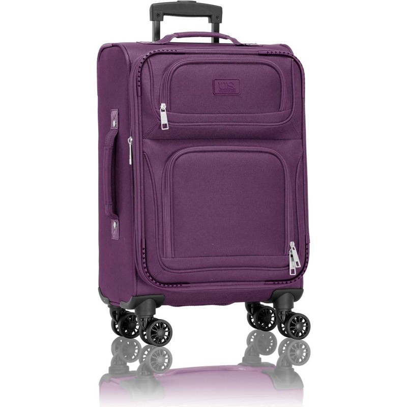 Spacious 37L Softside Carry-on with 4-Wheel Spinner for Effortless Travel – 22″