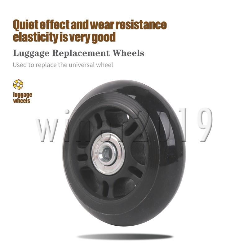 Luggage Suitcase Replacement Wheel Part 75mm Diameter x 26mm Thickness Pack of 3 gallery