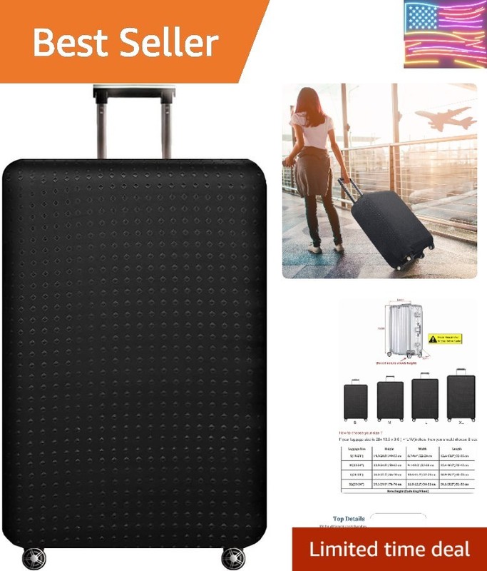Luggage Cover, Protective Washable Suitcase Cover - Travel Elastic Spandex Su...