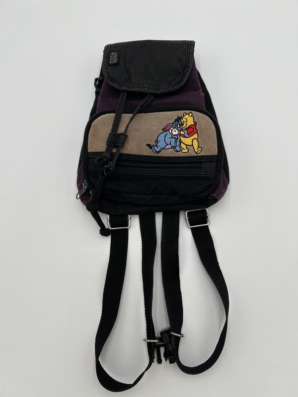 Pooh & Friends Purple Girls Mini Backpack Canvas Winnie The Pooh Eeyore Bag