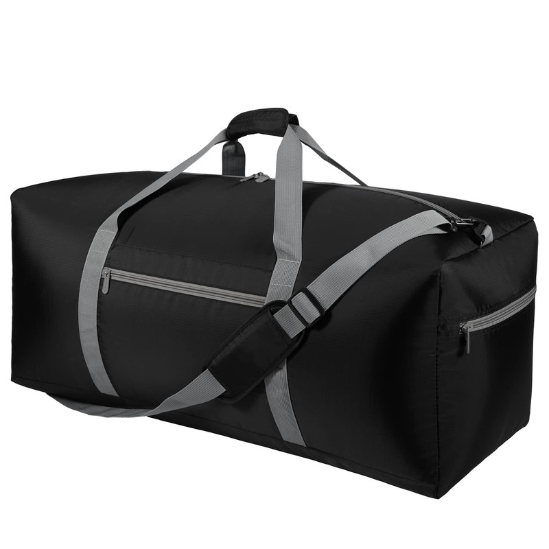 Foldable Duffel Bag 30 Inch 75L Large Lightweight Luggage Travel Camping Black