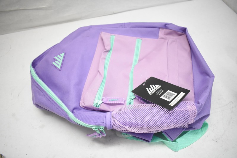 Summit Ridge Backpack Purple Pink Mint Kids School Bookbag 100% Polyester NEW gallery