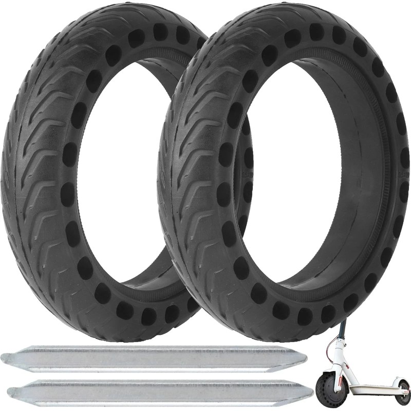 (2-Pack) 8.5″ Electric Scooter Solid Tires, 8 1/2 x 2 Scooter Replacement Tir…
