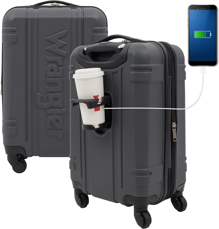 20-Inch Dark Shadow Hardside Carry-On Luggage