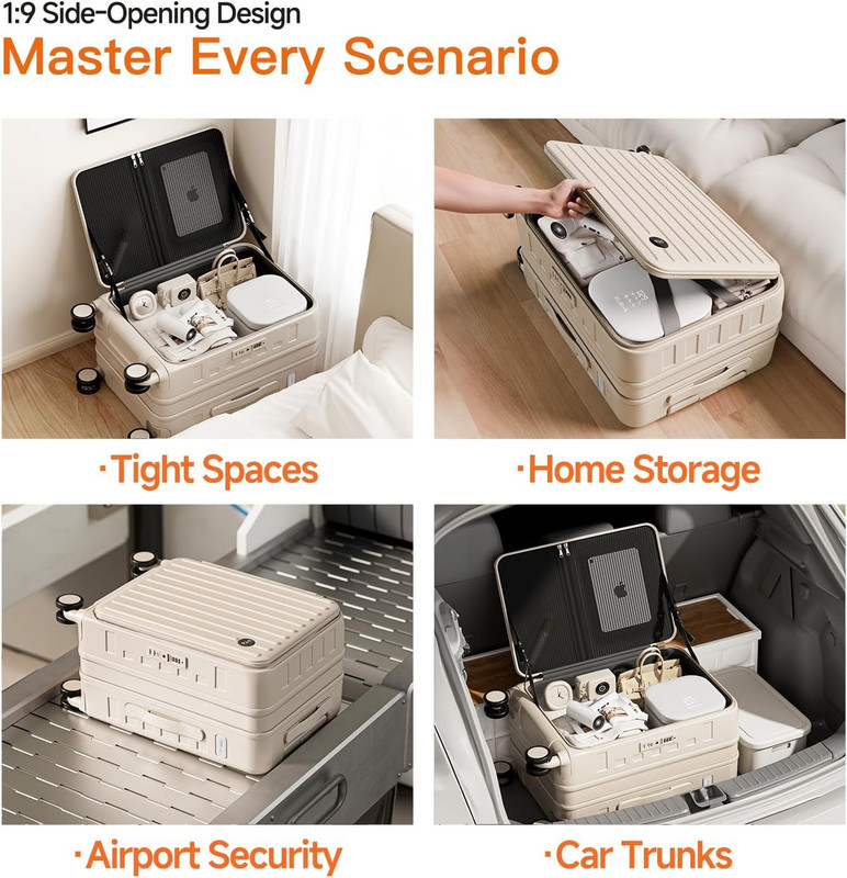 Expandable Lightweight PC Hard Shell Suitcase, 24-Inch Luggage with TSA Lock, To gallery