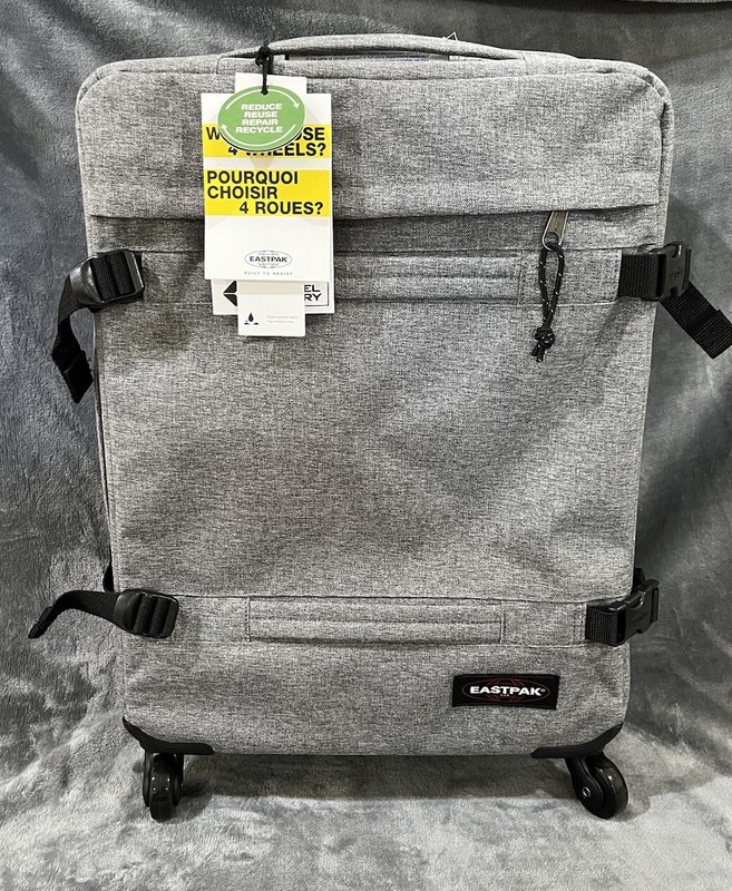 Eastpak Transit’R 4 S Sunday Grey Four-Wheeled Carry-On Case NWT Travel Bag
