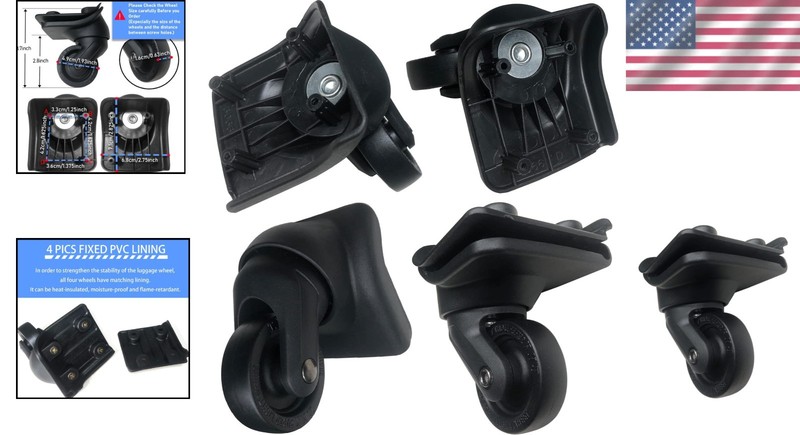 All-in-One Luggage Wheel Replacement Kit - Easy Installation, 4 Premium Wheels gallery