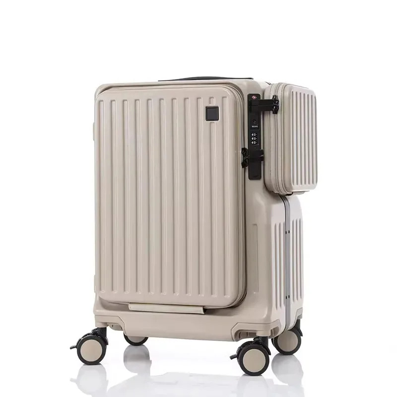 Multifunctional Carry on Suitcase Front Opening Laptop Boarding Case USB Chargin gallery