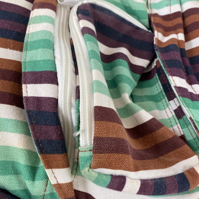 KAVU Rope Bag Backpack Multicolor Stripe Cotton Sling Crossbody Daypack Bag gallery