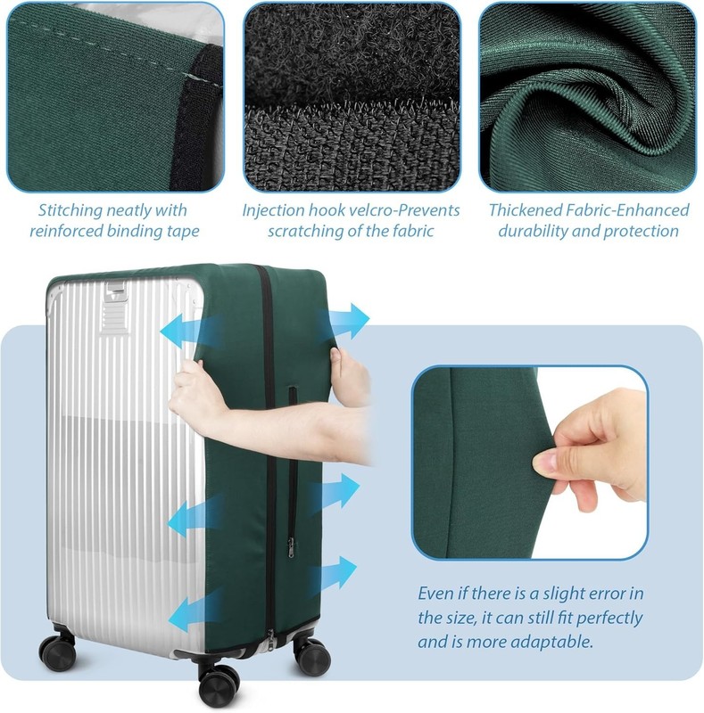 Transparent PVC , No Disassembly Required Clear Luggage Protector gallery