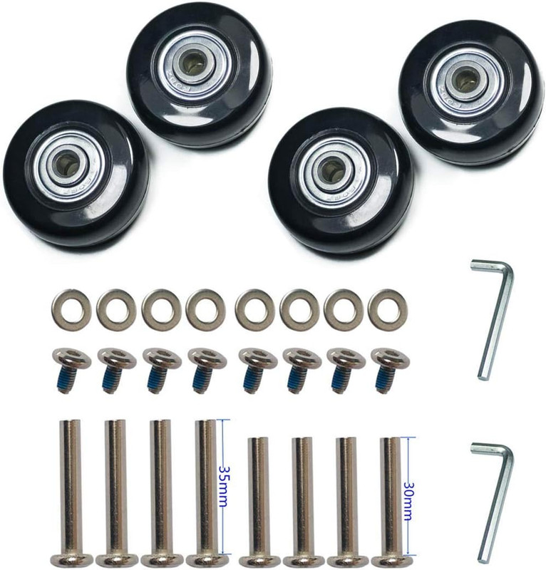 Luggage Suitcase Wheels Replacement Kit OD 40/43/45/50/60Mm W/Abec 608Zz Inline