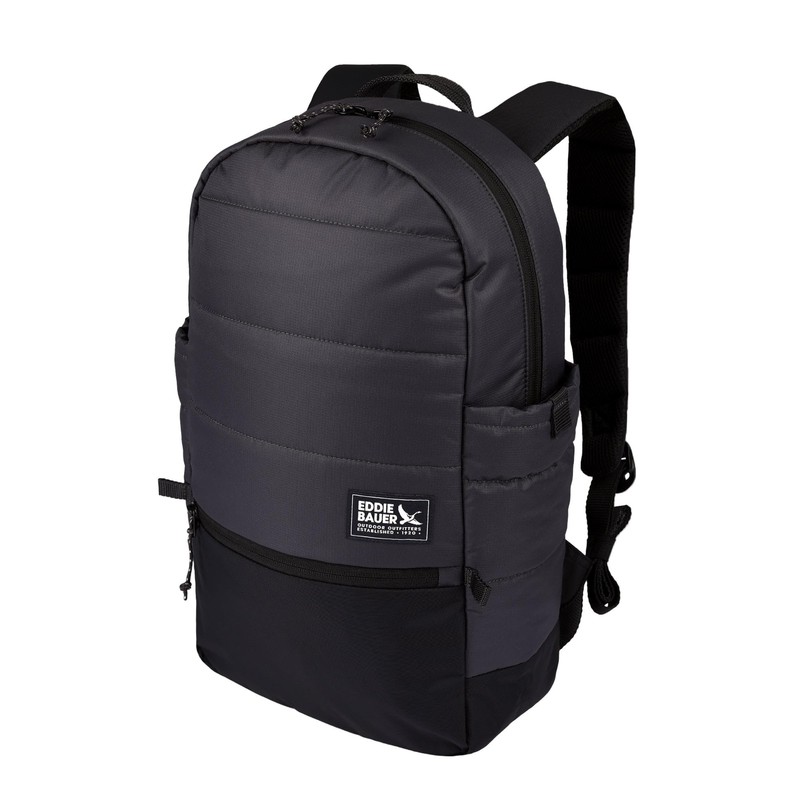 Eddie Bauer Ripstop Nylon Puffer Backpack, Carbon, 20L