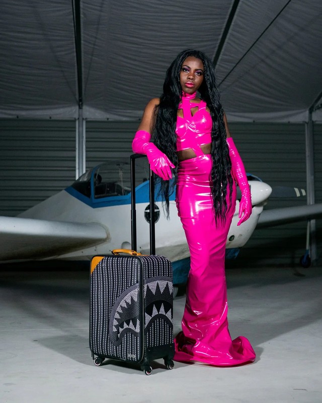 Sprayground Illu Chains Carry-On Luggage🔥New Soft Shell Travel Suitcase Wheels gallery