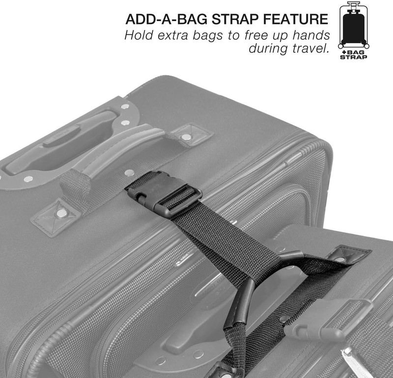 Travel Select 2 Piece Expandable Softside Luggage Set Carry On Tote Bag Gray gallery