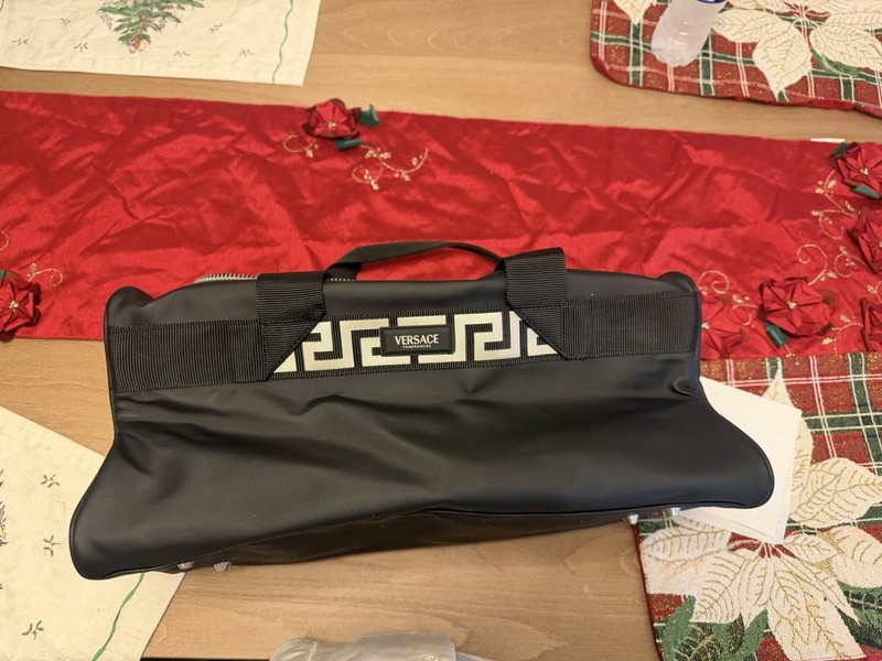 Versace Perfumes Men Duffle Bag Weekend Gym Sport Travel Overnight Handbag Vtg