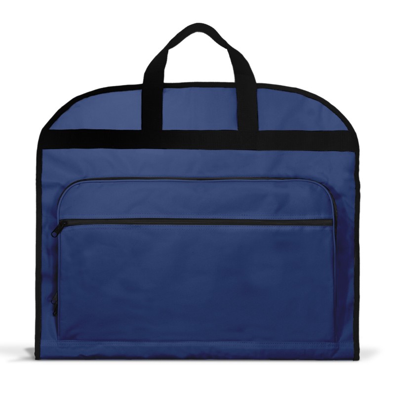 39″ Business Garment Bag Cover Suits Dresses Clothing Foldable Pockets Navy Blue