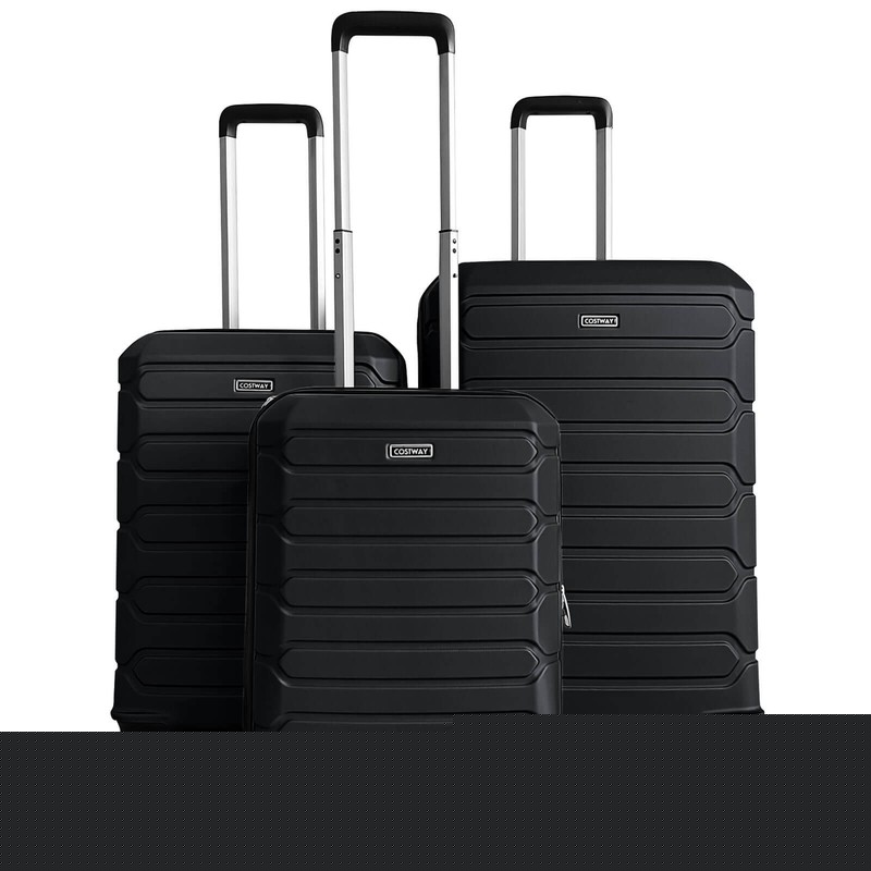 3-Piece Hardside Luggage Set (20/24/28 Inch) w/8-Spinner Wheels, 3-Digital Lock