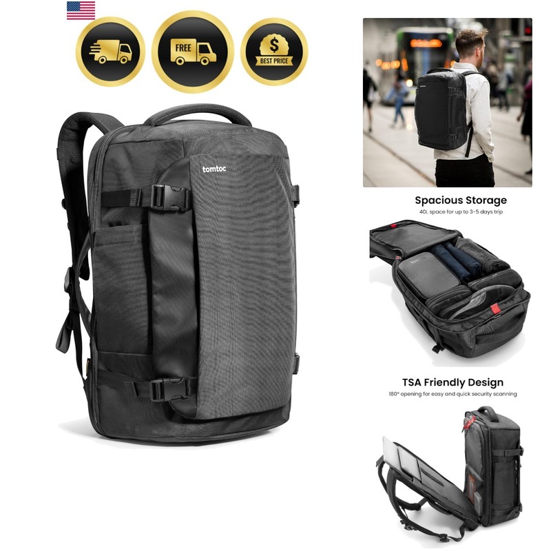 Travel Backpack 40L, TSA Friendly Flight Approved Carry-on Luggage Hand Water…