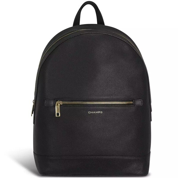 Champs Gala Collection Leather Backpack Black