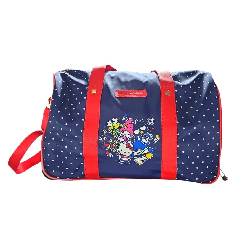 Sanrio Hello Kitty Friends Wheeled Duffle Bag 17″ Rolling Carry On Weekender NWT