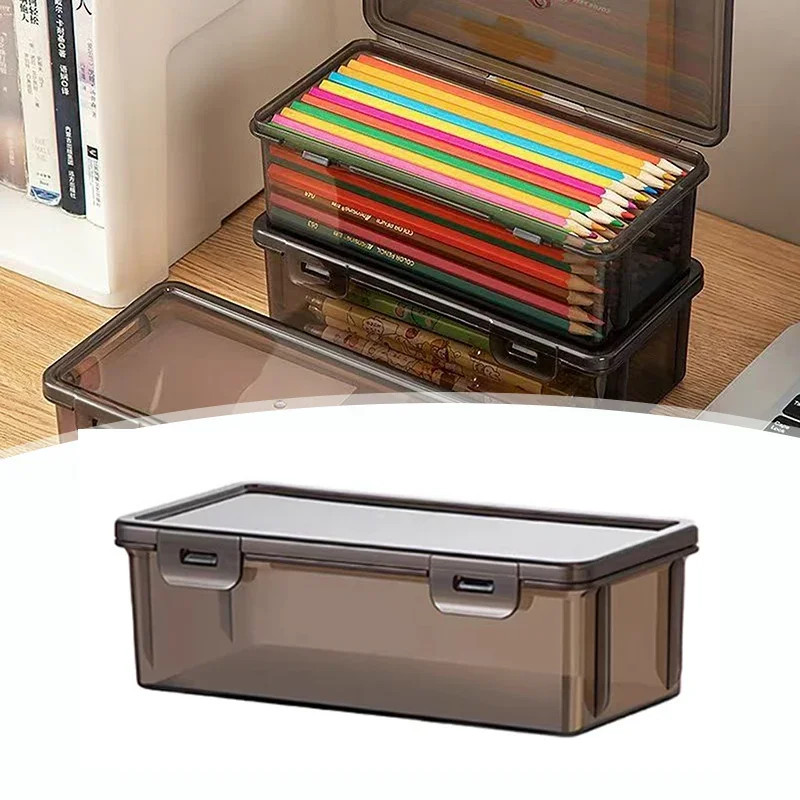 1pc Translucent PencCase Large Capacity Lightweight Convenient for School gallery