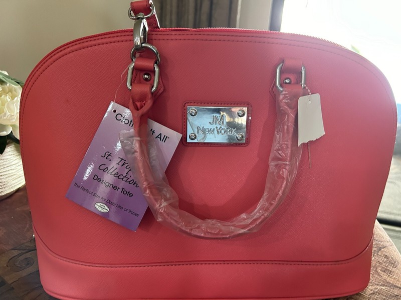 Joy Mangano St. Tropez Collection Designer Tote In RED – Brand New
