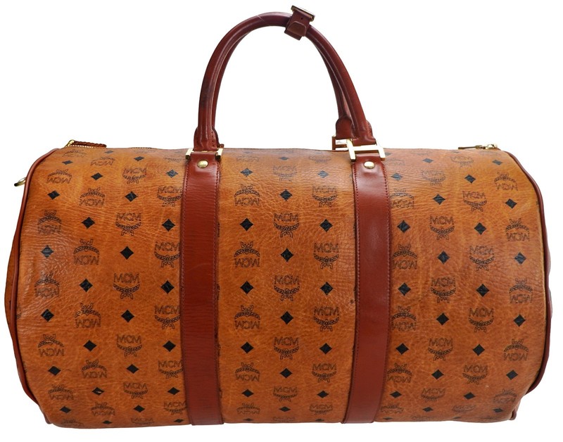 Authentic MCM Visetos Monogram Duffle Weekender Tavel Bag + Strap Germany gallery