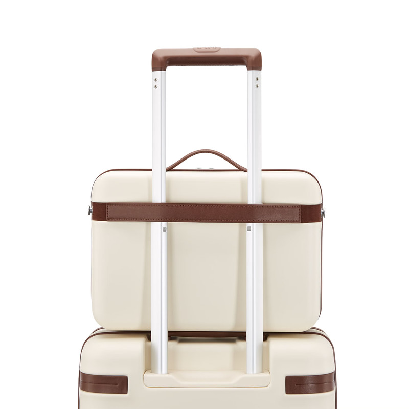 🔒✨ White Samsonite Hard Shell Train Case 💄 | Crossbody Travel Makeup Bag | NWT gallery