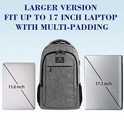 Laptop Backpack, TSA Large Backpack for Travel and Business 17 Inch Light Gray gallery