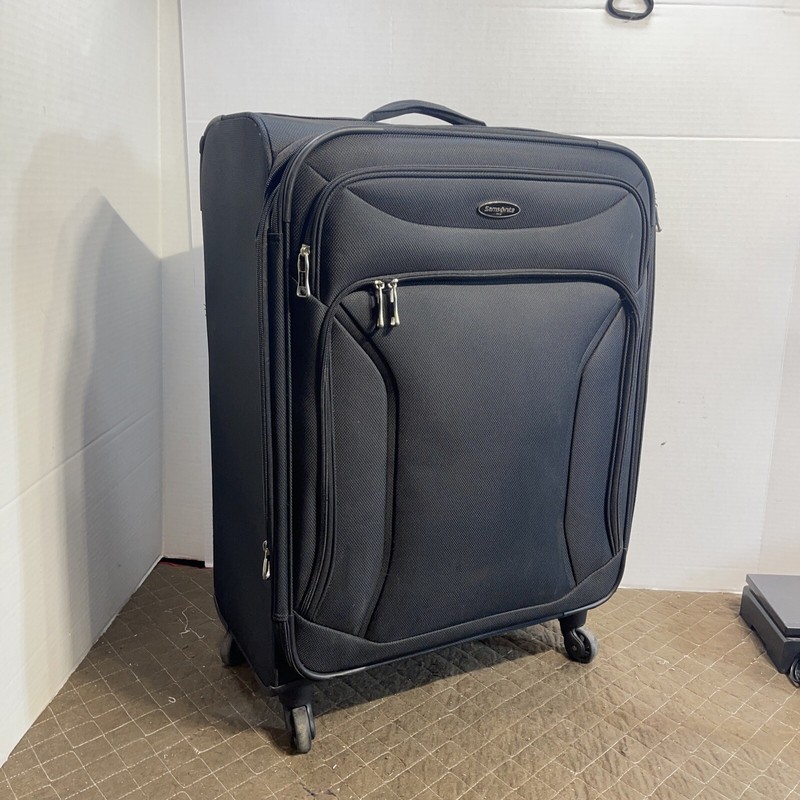 2PC SAMSONITE SOFT SHELL ROLLING LUGGAGE - BLACK spinner Two Bags Work Great gallery