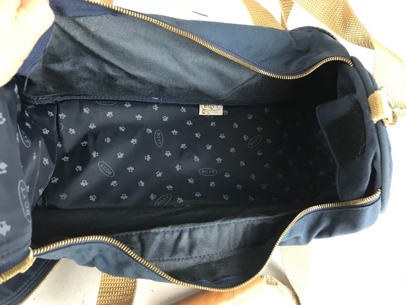 Boyt Duffle Bag Unisex Blue Brown Double Handles Detachable Adjustable Strap gallery