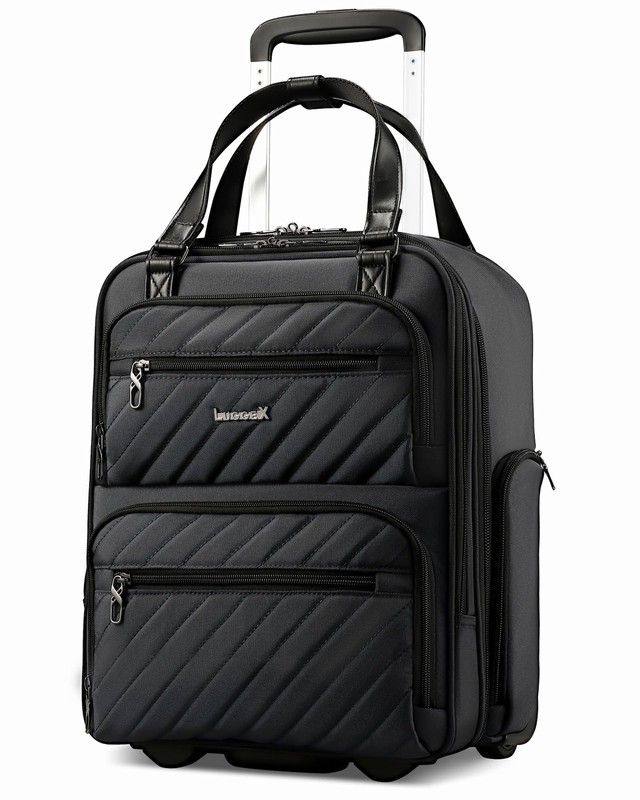 Underseat Carry On Luggage with Wheels, UDK Stylish Lightweight Under Seat Lu…