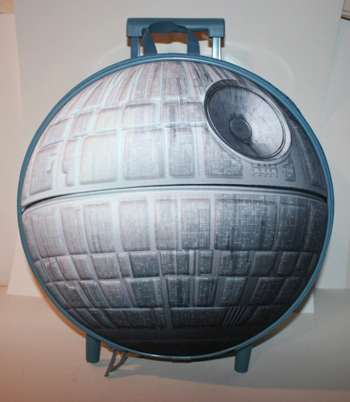 Kids Disney Store Star Wars Death Star Round Rolling Luggage 16×16.5×6.5″